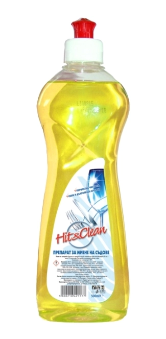 Hit&Clean Препарат за миене на съдове лимон 500 мл