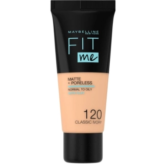 MAYBELLINE NEW YORK FIT ME MATTE Фон дьо тен 120 CLASSIC IVORY, 30 мл.
