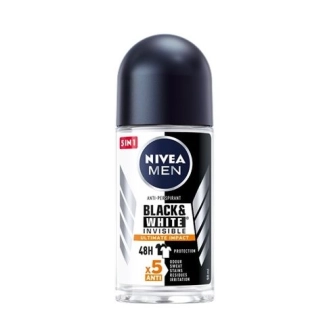 Nivea Men Black &amp; White Invisible Ultimate Impact Дезодорант рол-он против изпотяване за мъже 50 мл