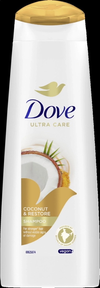 Dove Ultra care coconut &amp; restore Шампоан за възстановяване на косата 250 мл
