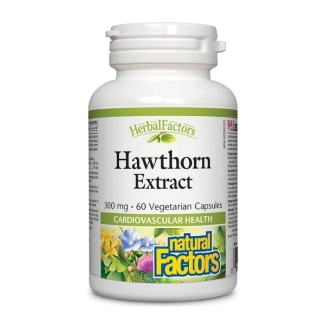 Natural Factors Глог - Сила за сърцето, баланс за нервната система, 465 mg, 60 капсули