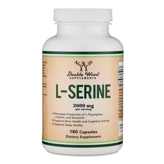 Double Wood L-Serine / L-серин, 180 капсули