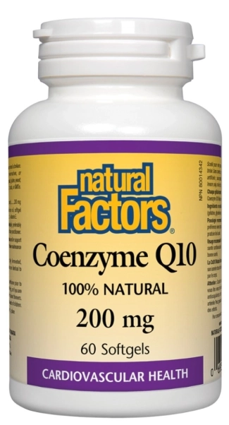 Natural Factors Coenzyme Q10/ Коензим Q10 200 mg х 60 софтгел капсули