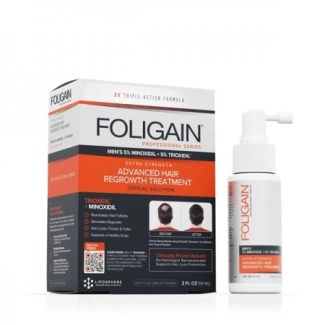 FOLIGAIN® Комплекс за регенерация на косата за мъже с Minoxidil 5% &amp; Trioxidil 5% (2oz) 59 ml
