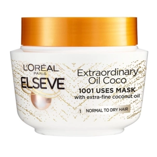 L&#039;Oréal Paris Elseve Extraordinary Oil Coconut Подхранваща маска за нормална към суха коса 300 мл