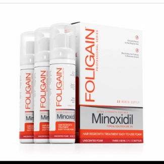 FOLIGAIN 5% MINOXIDIL пяна за мъже против косопад и оплешивяване 3х60мл