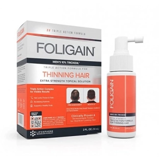 FOLIGAIN® Hair Regrowth Treatment For Men (Възстановяваща терапия за оредяла и слаба коса) – 10% Trioxidil 59ml