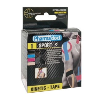 Pharmadoct КИНЕЗИО Терапевтична лента Черна 5 м  х 5 см