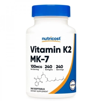 Nutricost Кости и стави - Витамин К2 100 µg, 240 софтгел капсули