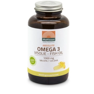 Mattisson Healthstyle Рибено масло 1000 mg  - ЕPA 180 mg /DHA 120 mg, 120 капсули