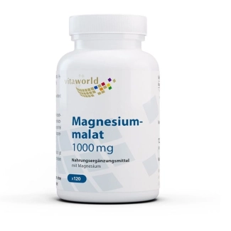Vita World Магнезий (малат) - мускулна и сърдечна функция, 120 капсули