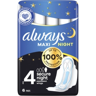 Always Secure Night Дамски превръзки 6 броя