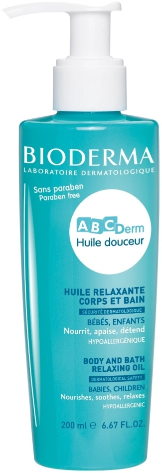 Bioderma ABC Derm Подхранващо масажно олио за бебета 200 мл