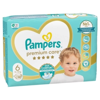 Pampers Premium Care Пелени Размер 6 XL 38 броя