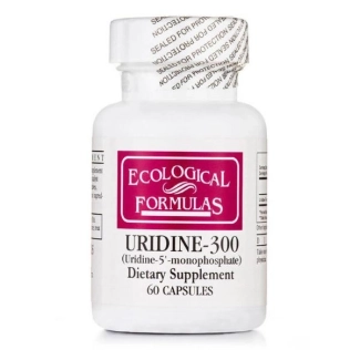 Ecological Formulas Стрес и нервно изтощение - Уридин-300 Уридин-5-Монофосфат, 60 капсули