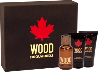 DsQuared Wood Комплект за Мъже - EdТ 50 ml + Афтършейв балсам 50 ml + Душ гел 50 ml