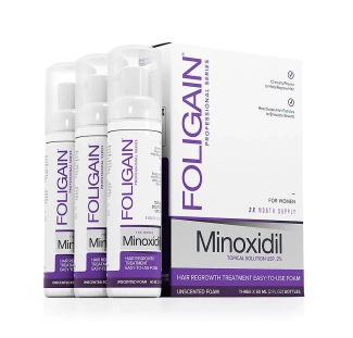 FOLIGAIN 2% MINOXIDIL пяна за жени против косопад и оплешивяване 3х60мл