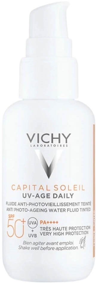 Vichy Capital Soleil UV-Age Тониран флуид за лице против фотостареене SPF50+ 40 мл