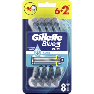 GILLETTE Blue 3 plus Cool Самобръсначка 6+2 бр