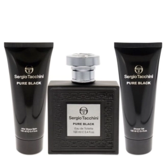 Sergio Tacchini Pure Black Комплект за Мъже - EDT 100 ml + афършейв 100 ml + душ гел 100 ml 