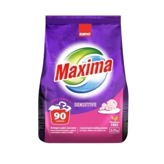 Sano Maxima Sensitive Концентриран прах за пране за бебешки дрехи 3.25 кг 90 пранета