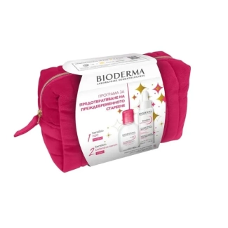 КОМПЛЕКТ Bioderma Sensibio Defensive Успокояващ и хидратиращ серум за лице 30 мл + Bioderma Sensibio Мицеларна вода за чувствителна кожа 100 мл + Подарък: несесер Комплект
