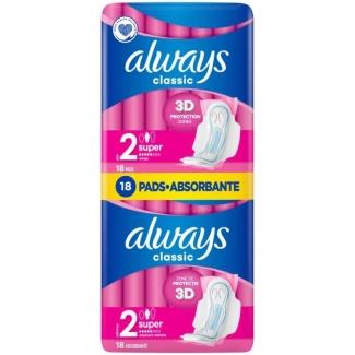Дамски превръзки Always Classic Super Plus Duo, 18 бр