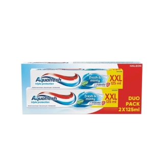 Aquafresh Triple Protection Fresh &amp; Minty DUO Паста за зъби  125 мл х 2 бр