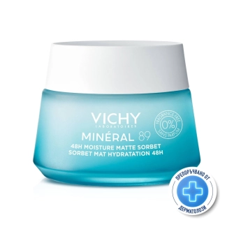 Vichy Mineral 89 Матиращо Сорбе за лице за хидратация до 48ч. 50 мл.