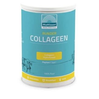 Mattisson Healthstyle За красива коса, кожа и здрави стави - Говежди колаген тип I, 300 g прах