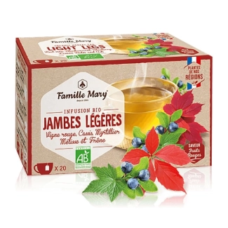 Famille Mary Infusion bio jambes legeres/ Чай за венозната система, 20 филтърни пакетчета