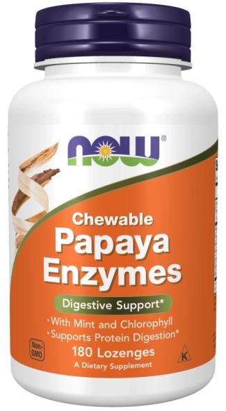NOW Chewable Papaya Enzymes 180 дъвчащи таблетки