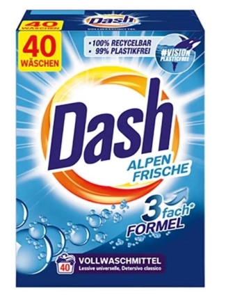 Dash Аlpen Frische Прах за пране, 40 пранета, 2.6 кг