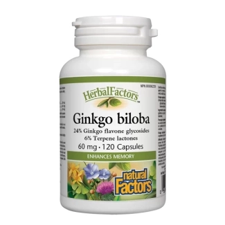 Natural Factors Ginkgo Biloba/ Гинко Билоба 60 mg х 120 капсули