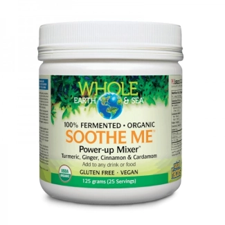 Natural Factors Формула с куркума, джинджифил, канела, кардамон - Soothe Me™ Power-up Mixer™ Whole Earth & Sea,125 g прах/ 25 дози