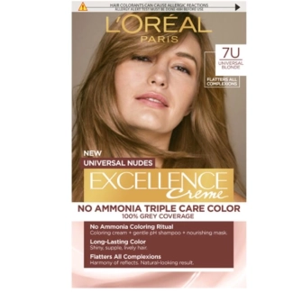 L’Oreal Excellence Universal Nudes Безамонячна боя за коса цвят 7U Blonde