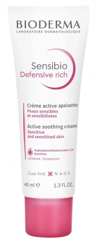 Bioderma Sensibio Defensive Активен, успокояващ крем, който подсилва собствените защитни сили на кожата срещу агресори 40 мл
