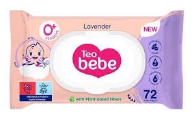 Teo Bebe Мокри кърпи Lavander Лавандула 72 бр.