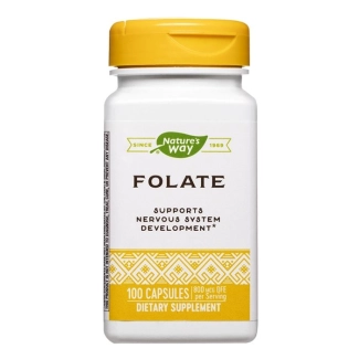 Nature’s Way Фолат 800 µg / Фолиева киселина 480 µg - Женско здраве и нервна система, 100 капсули