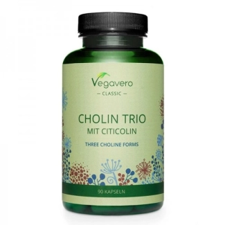 Vegavero Мозъчна функция - Холин, Цитиколин и Фосфатидилхолин, 90 капсули