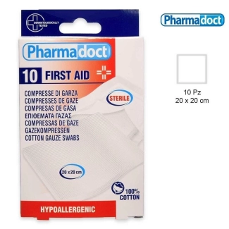 Pharmadoct СТЕРИЛНА памучна марля 20x20 см 10 броя