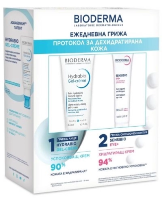 Bioderma Hydrabio &amp; Sensibio Комплект - Хидратиращ гел-крем и Околоочен крем, 40 + 15 ml