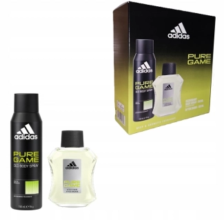 Adidas Pure Game Подаръчен комплект за мъже Дезодорант 150мл+100мл Афтършейв