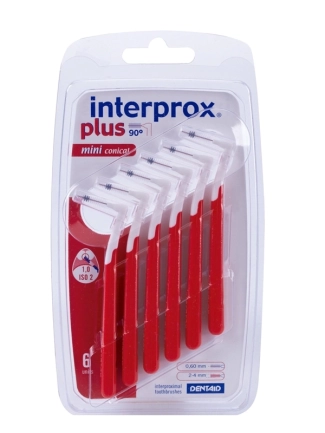 DENTAID интердентални четки за зъби INTERPROX PLUS 2G mini conical 1.0mm  6 бр. блистер