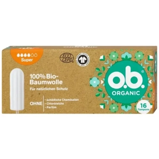 O.B. Тампони 100% Organic cotton Super, 16 бр.