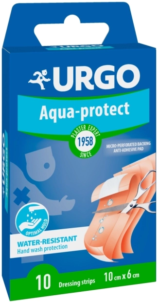 Urgo Washable Миещ се пластир 10 см х 6 см 10 бр