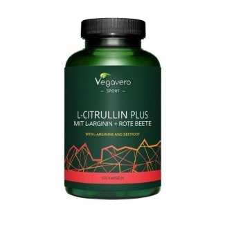 Vegavero Енергия - Л-Цитрулин + Л-Аргинин и Червено цвекло, 120 капсули