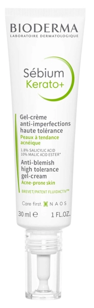 Bioderma Sebium Kerato+ Гел-крем против белези и несъвършенства за акнеична кожа 30 мл