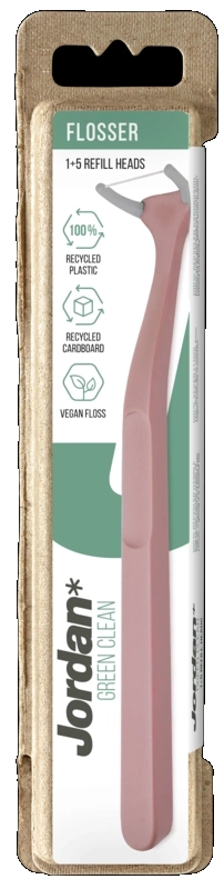 Jordan Green Clean Веган конец за зъби с дръжка + 6 пълнителя