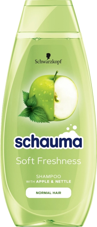 Schauma Soft Freshness Шампоан за нормална коса със зелена ябълка и коприва 400 мл